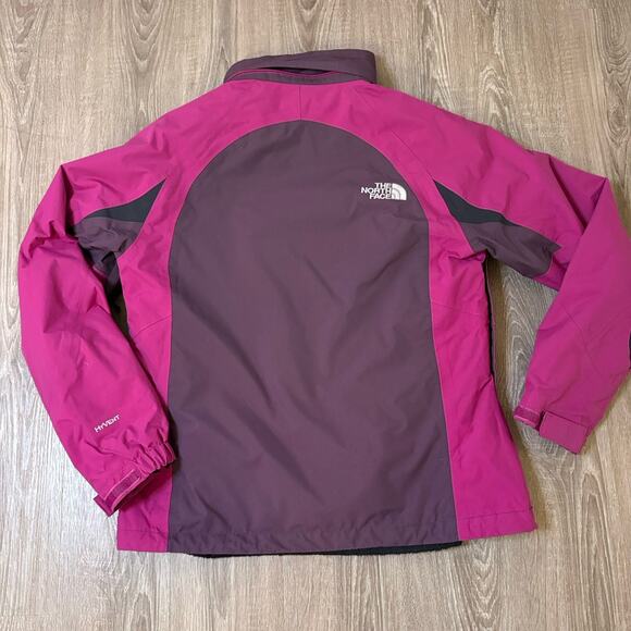 The North Face Women’s 3-in-1 HyVent Jacket Plum Magenta Waterproof Sz M No Hood - Picture 9 of 11